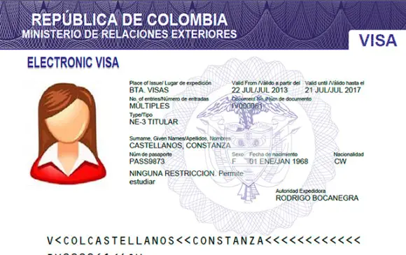 visas para ingresar a Colombia