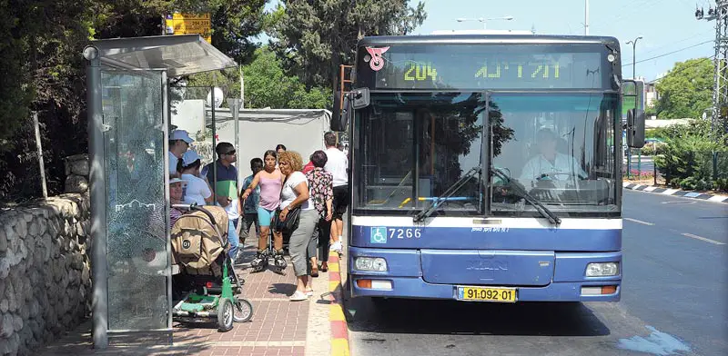 transporte publico en israel