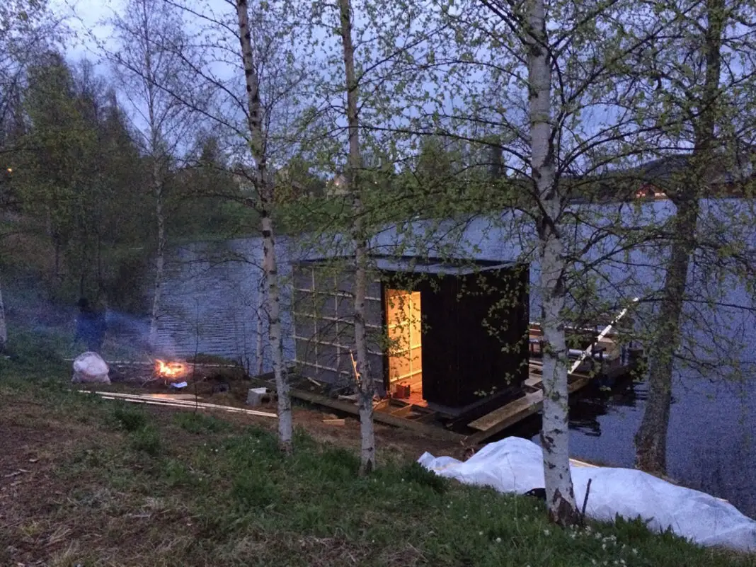 sauna flotante en suecia