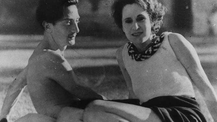 Dalí y su esposa Gala 